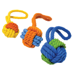 Toy Tough Twist Rubber & Rope Ball Tug Toy Tough Twist Rubber & Rope Ball Tug